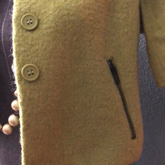 NWOT Kenar Wool Moss Green Cropped Jacket S - Picture 7 of 15